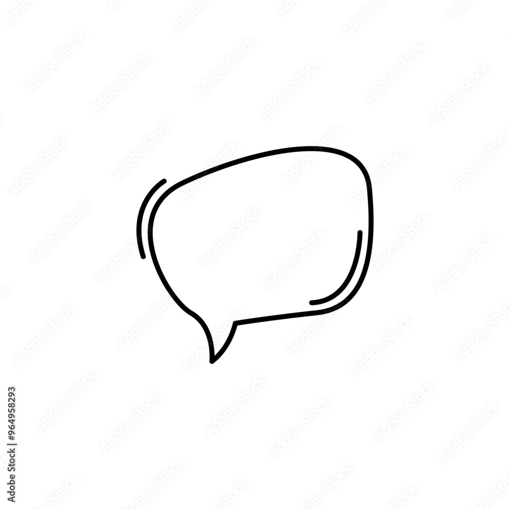 Fototapeta premium Cartoon Speech Bubble Line Template