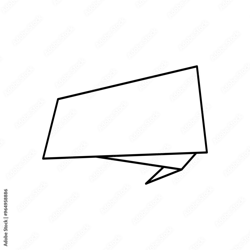 Chat Bubble Origami Outline Template Chat Bubble Origami Outline Template