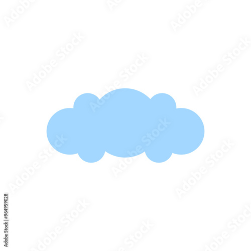 Blue Cloud Vector Template