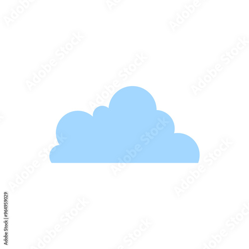 Blue Cloud Vector Template