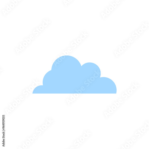 Blue Cloud Vector Template