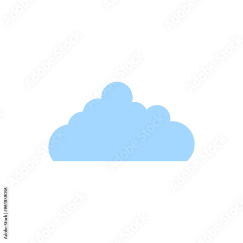Blue Cloud Vector Template