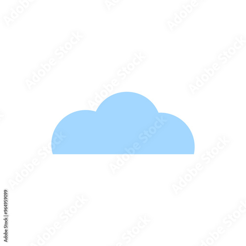 Blue Cloud Vector Template
