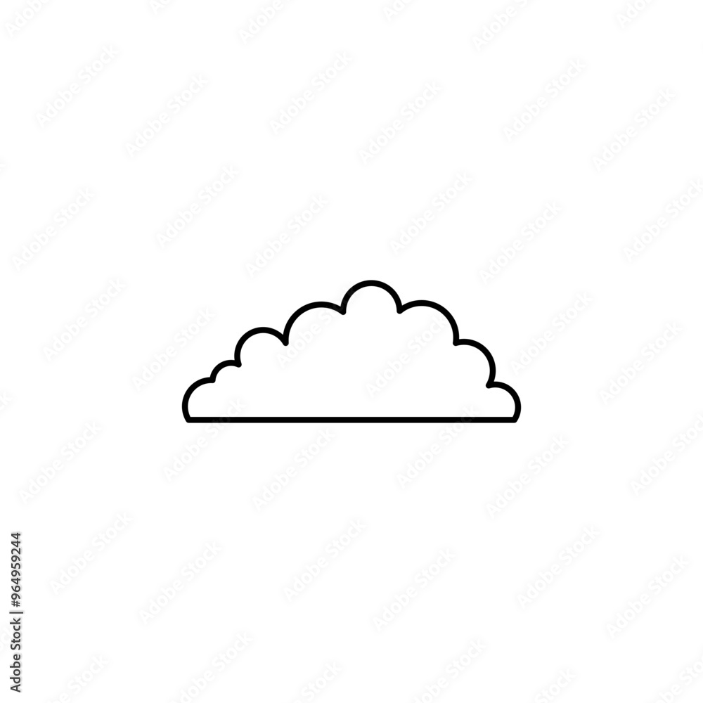 Cloud Outline Vector Template Cloud Outline Vector Template