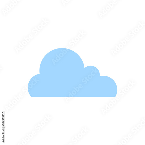 Blue Cloud Vector Template