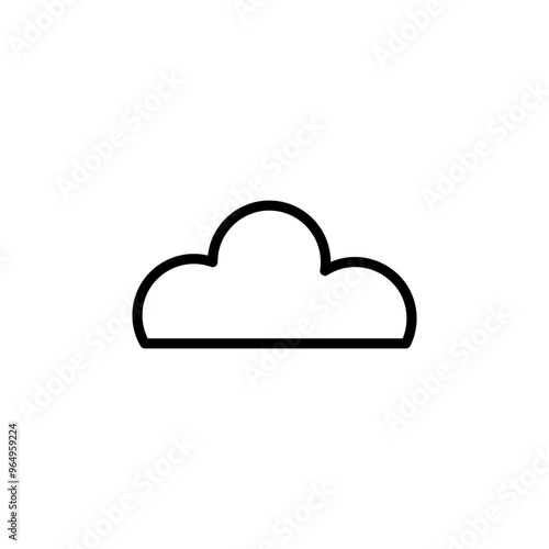 Cloud Outline Vector Template