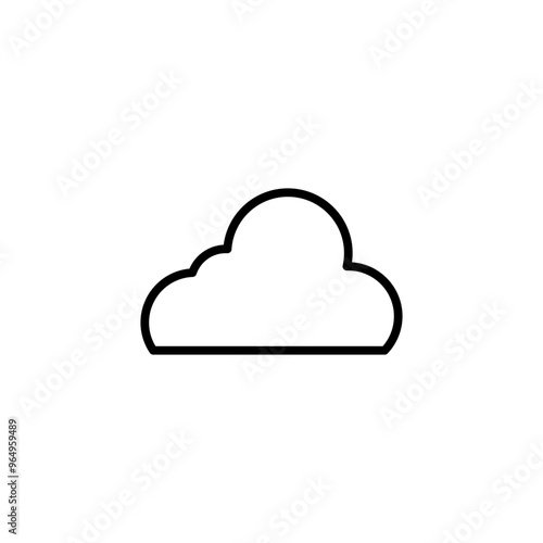 Cloud Outline Vector Template
