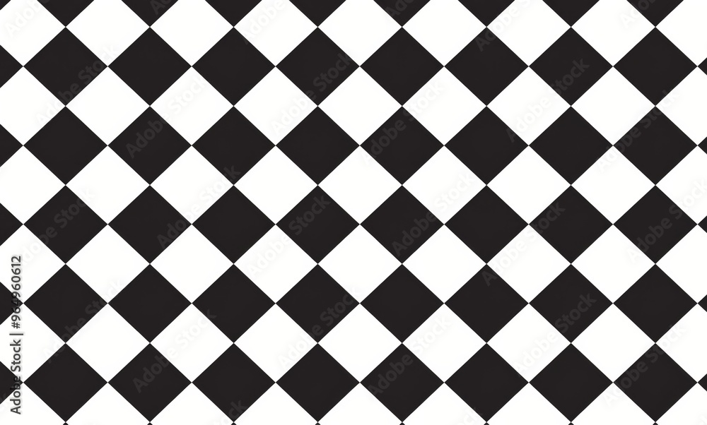 Black and White Checkered Pattern Vector Illustration Black and White Checkered Pattern Vector Illustration