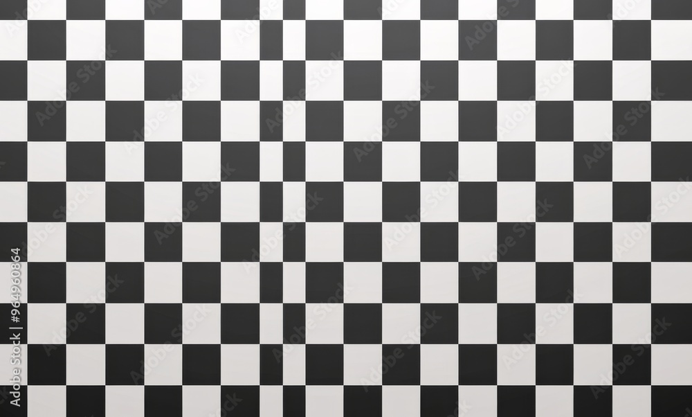 Black and White Checkered Pattern in Clip Art Style with Large Squares Black and White Checkered Pattern in Clip Art Style with Large Squares