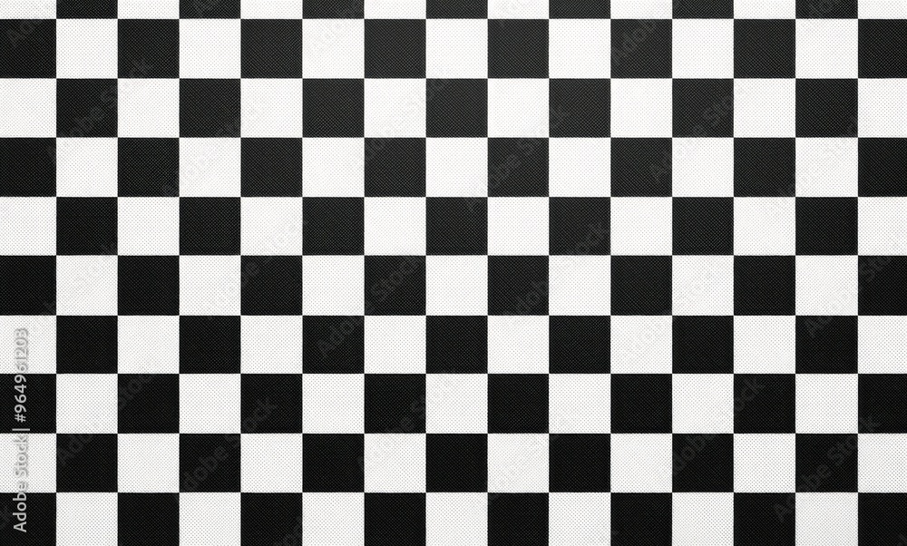 Black and White Checkered Pattern in Clip Art Style with Large Squares Black and White Checkered Pattern in Clip Art Style with Large Squares