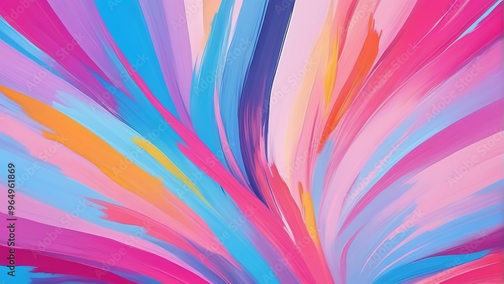 Obraz premium Beautiful Abtract painting strokes background, painting brush mixed color, abstract art background pastel color