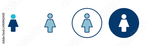 Female icon vector isolated on white background. woman icon vector