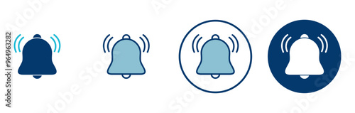 Bell Icon vector isolated on white background. Notification symbol. Bell vector icon