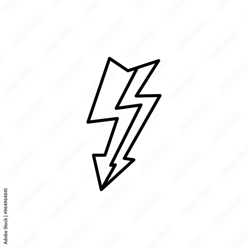 Lightning Flash Outline Template Lightning Flash Outline Template