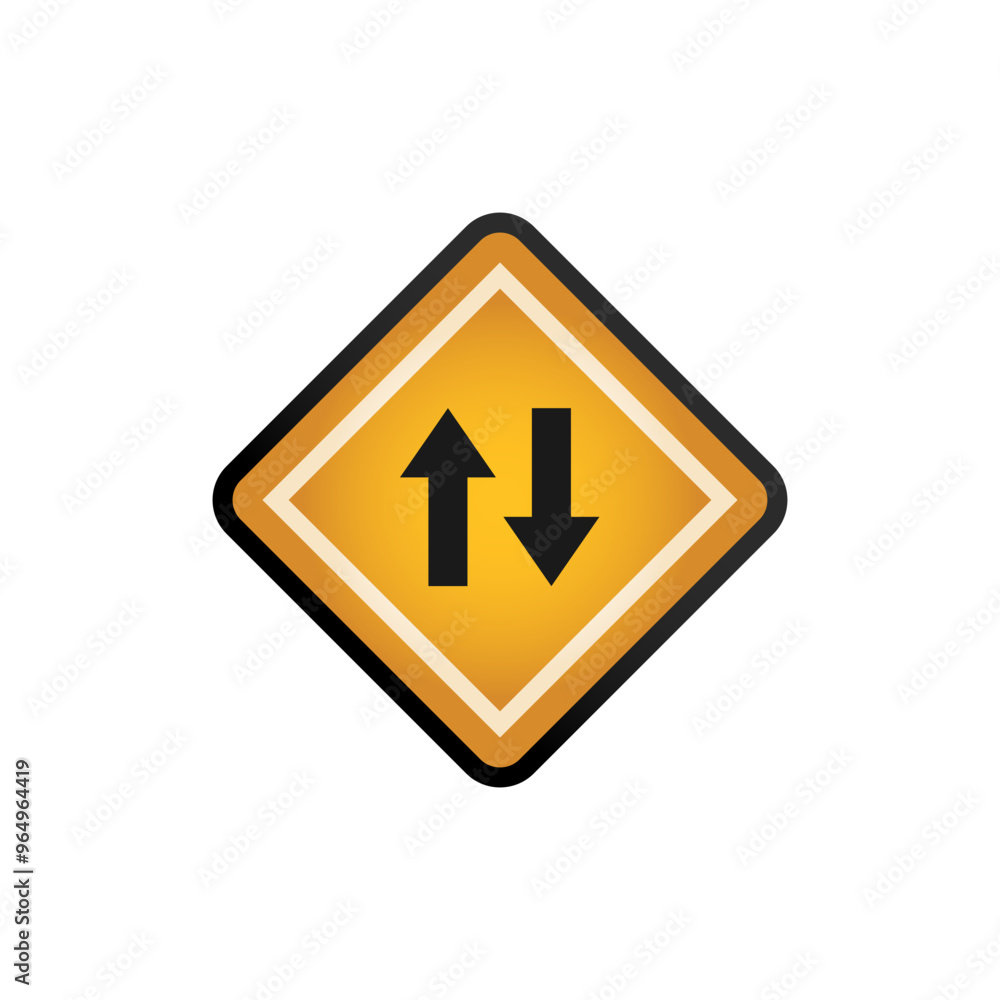 Yellow Road Sign Template