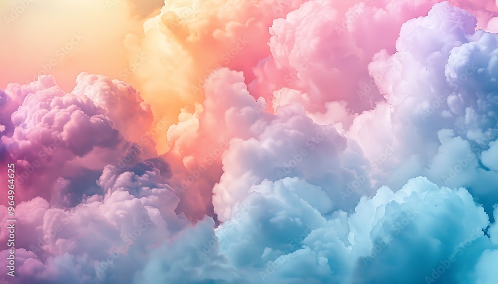 Fototapeta premium Colorful smoke floating and swirling in the air. Colorful abstract smoke background