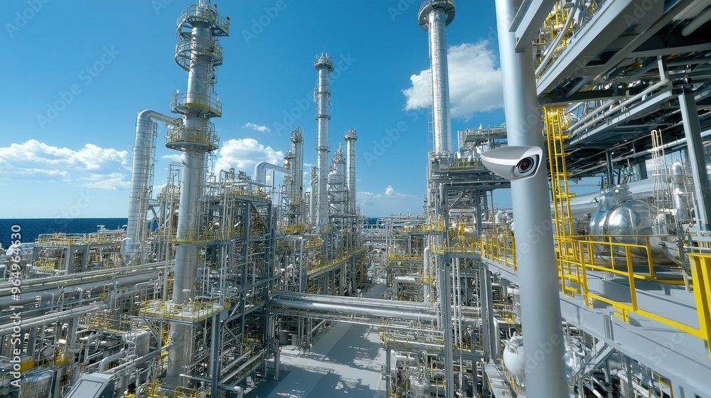 Industrial Security System with CCTV Camera and Refinery Plant Industrial Security System with CCTV Camera and Refinery Plant