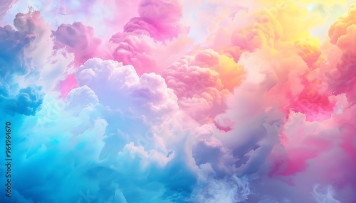 Colorful smoke floating and swirling in the air. Colorful abstract smoke background
