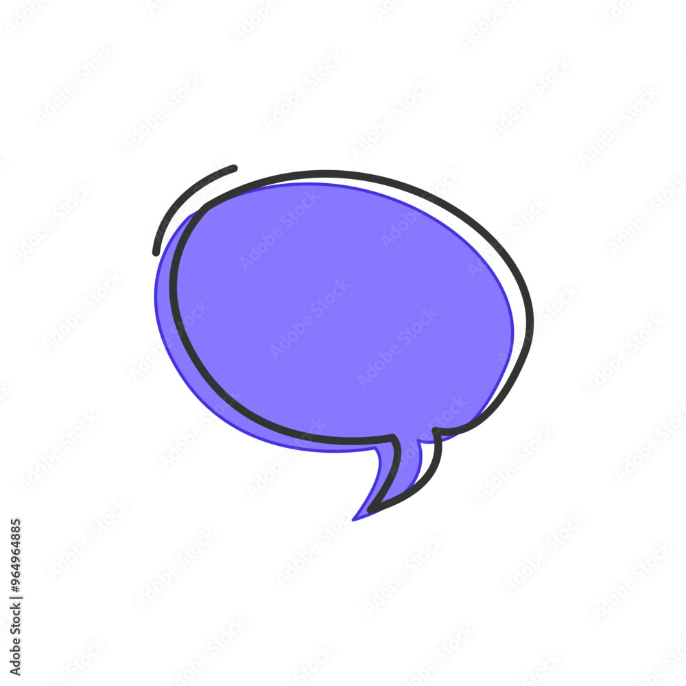 Fototapeta premium Speech Bubble With Line Template