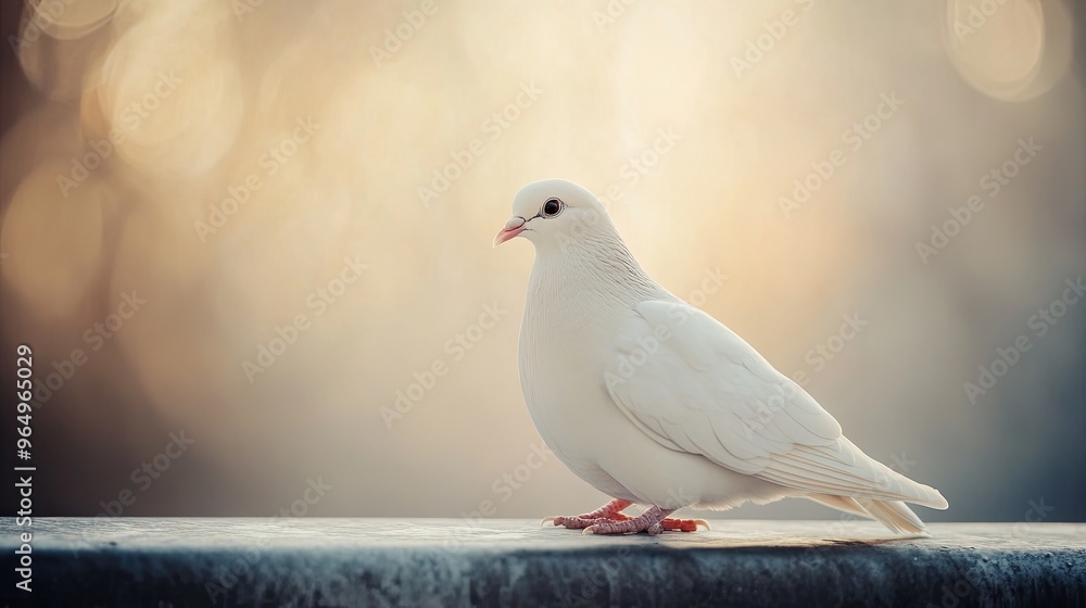 Fototapeta premium dove isolated on metal background