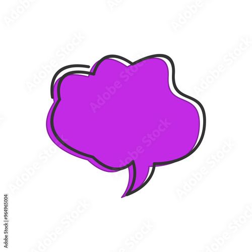 Speech Bubble With Line Template