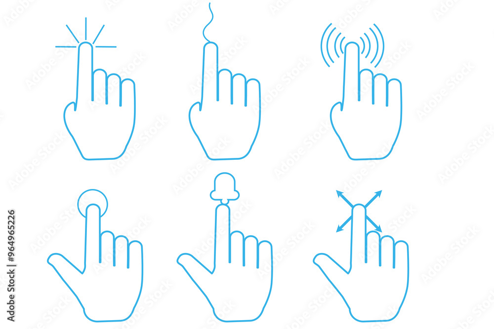 Fototapeta premium Hand touch icon on background. choose icon.