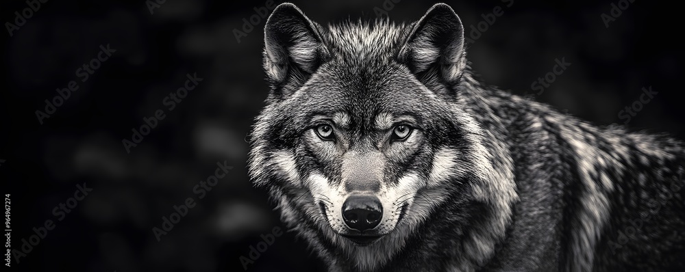 A Close-Up Portrait of a Wolf's Face A Close-Up Portrait of a Wolf's Face