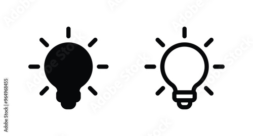 light bulb icon. Lamp, Idea,Electric lamp, light, innovation, solution symbol.