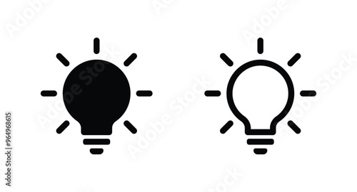 light bulb icon. Lamp, Idea,Electric lamp, light, innovation, solution symbol.