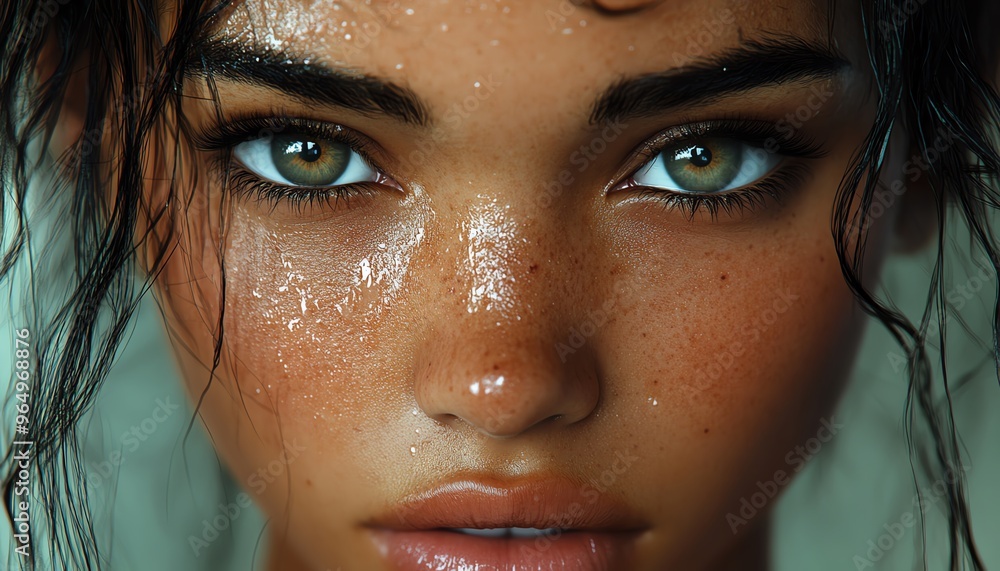 closeup of a girl with a big forehead, highquality, realistic depiction closeup of a girl with a big forehead, highquality, realistic depiction
