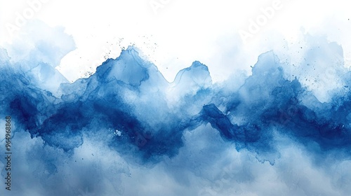 Abstract Watercolor Mountains