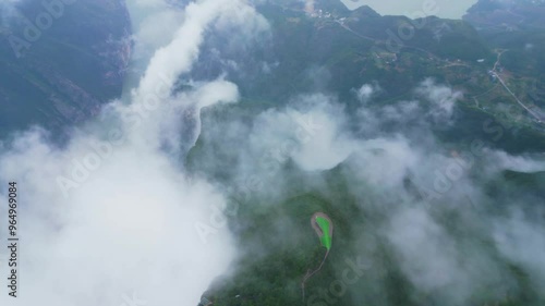 Beautiful and natural Fengjie Baidicheng sea of ​​clouds scenery real shot photo