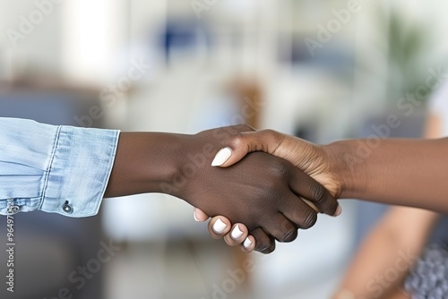 Handshake between a banker and a client