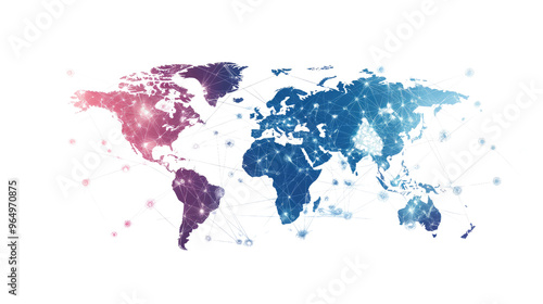 world map on a transparent background