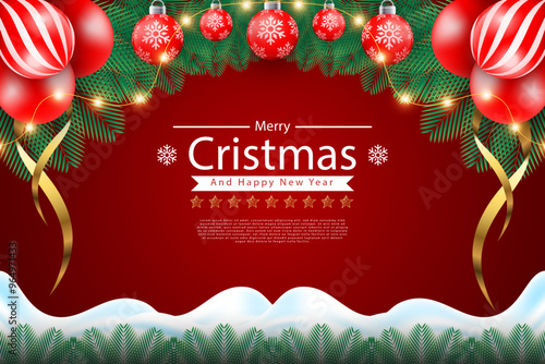  Background merry christmas and happy new year  greeting