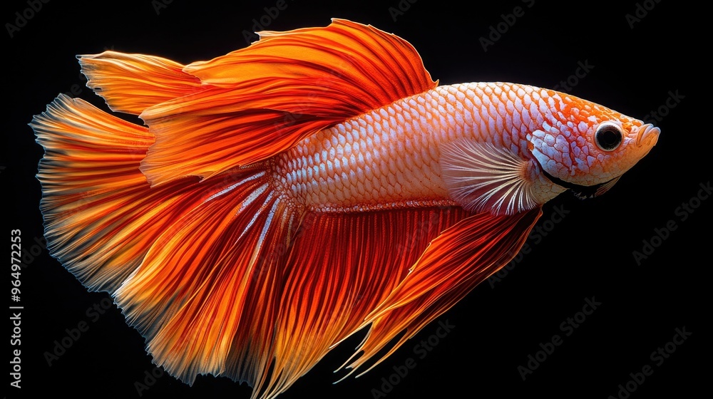 Orange Siamese Fighting Fish Orange Siamese Fighting Fish