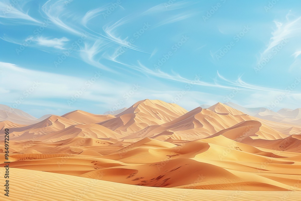 Naklejka premium The Golden Sands A Desert Landscape Full of Beauty