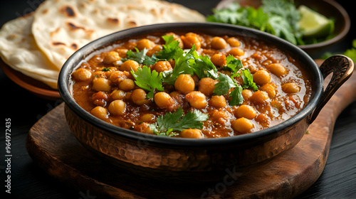 A bowl of chickpea curry ga...