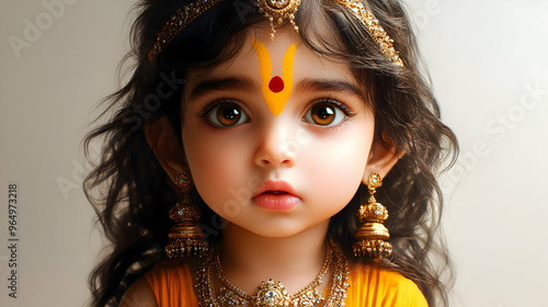 A child dressed in traditio...