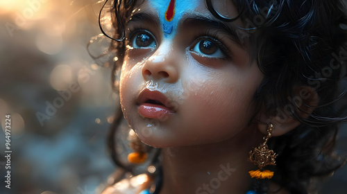A child with expressive eye...
