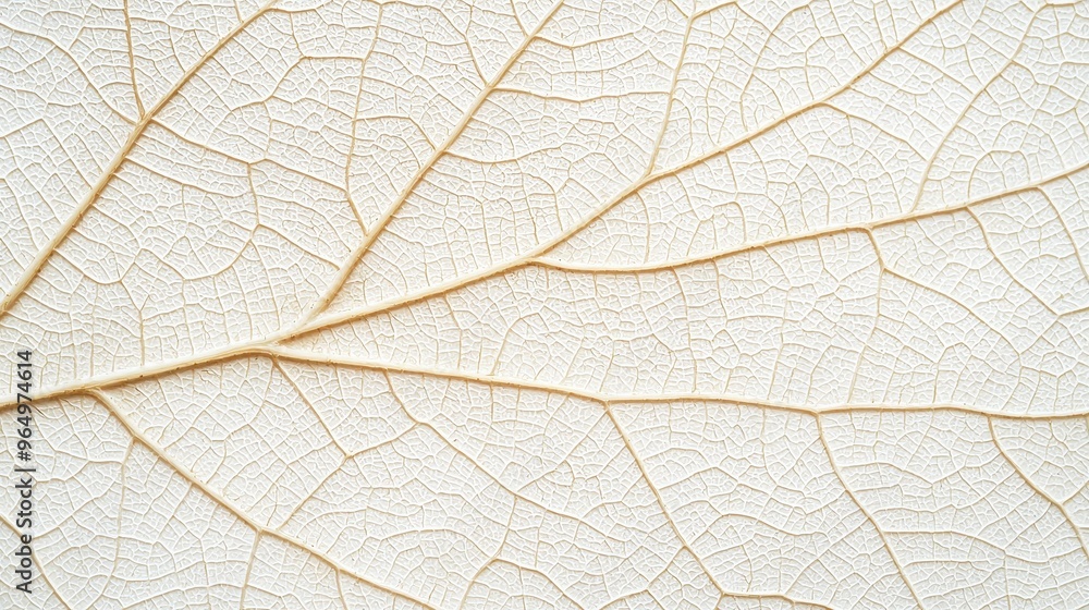 Fototapeta premium Closeup White Leaf Vein Texture Background