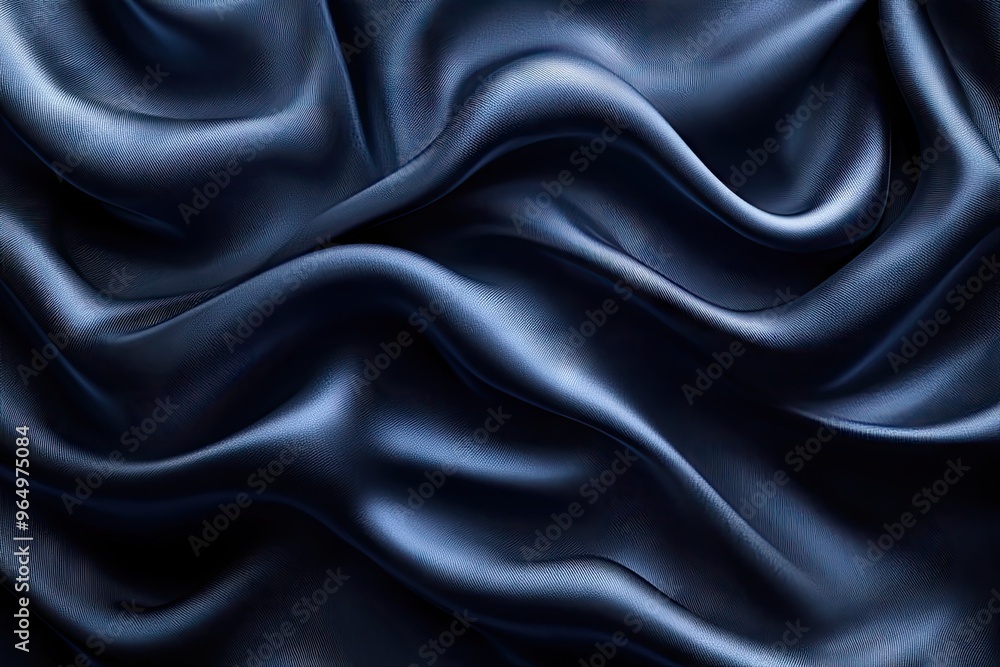 Abstract Blue Silk Fabric Abstract Blue Silk Fabric