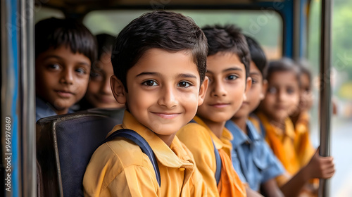 A group of smiling schoolch...
