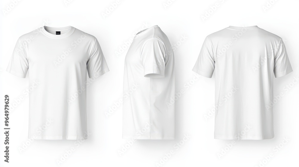 Blank White T Shirt Mockup Front Side Back Views Blank White T Shirt Mockup Front Side Back Views