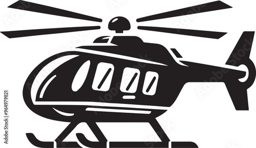 black helicopter icon vector silhouette, helicopter icon, helicopter logo,