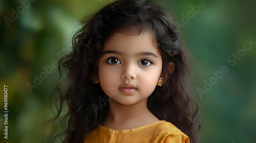 A portrait of a young girl ...