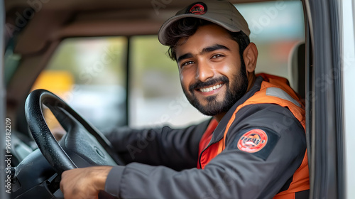 A smiling man in a uniform ...