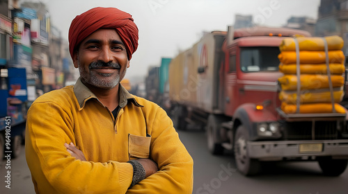 A smiling man in traditiona...