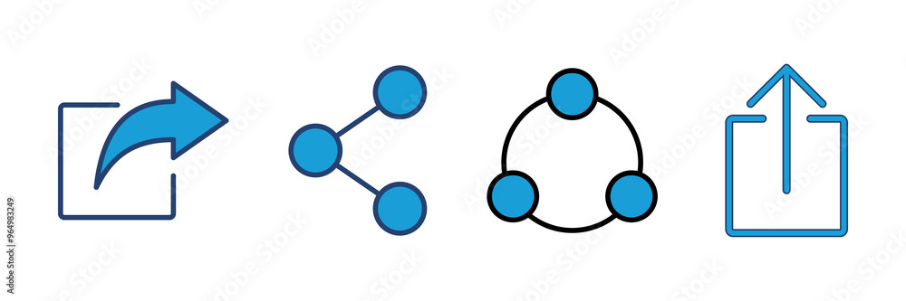 Share icon vector. Sharing vector icon Share icon vector. Sharing vector icon