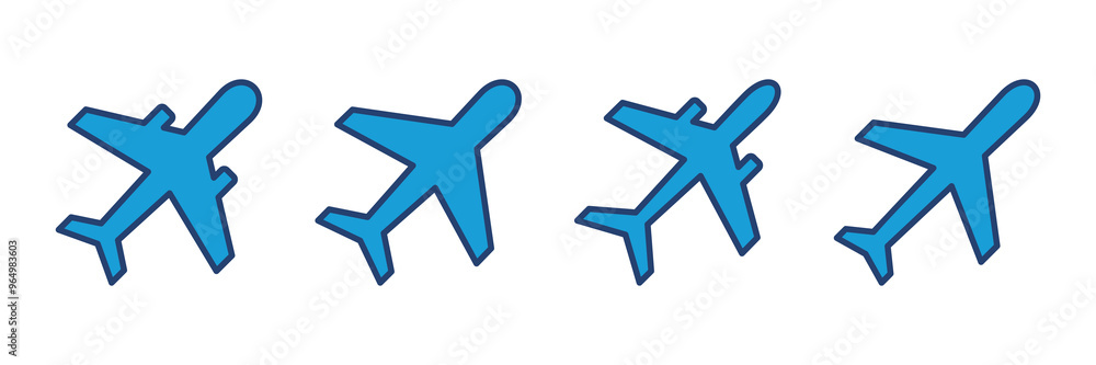 Plane icon vector. Airplane icon vector. Flight transport symbol. Travel illustration. Holiday symbol Plane icon vector. Airplane icon vector. Flight transport symbol. Travel illustration. Holiday symbol